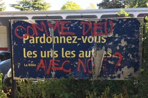 Affiche pardonnez-vous les uns les autres
